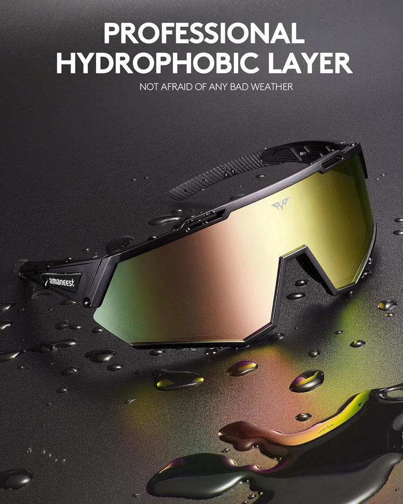 AMANEEST Sunglasses UV Protection Cycling Sunglasses for Men and Women,Impact Resistance Z87.1 for Construction - Image 2